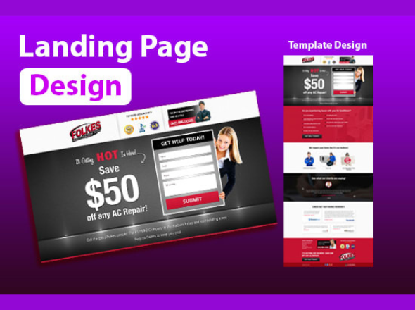 I will create responsive wordpress landing page design, elementor landing page