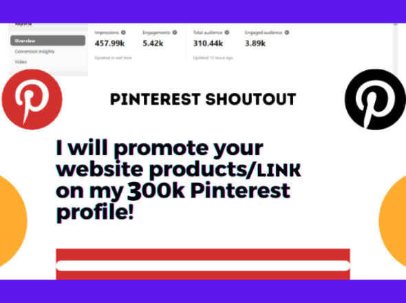 I will Promote Your Link On My 260k Monthly View Pinterest Profile