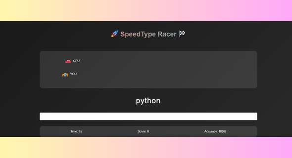 I develop a high-performance SpeedType Racer tool for fast and accurate typing