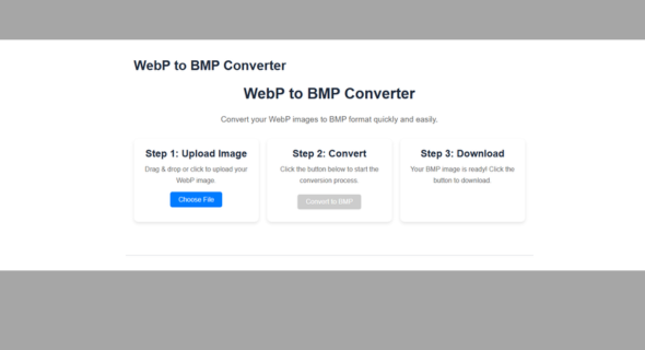 I develop a WebP to BMP converter tool for seamless image conversion