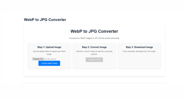 I develop a WebP to JPG Converter Tool for seamless image conversion