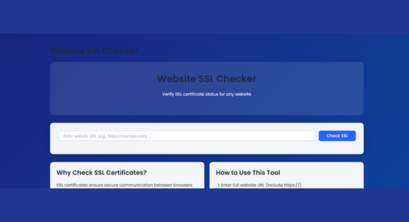 I develop a Website SSL Checker Tool for Secure Website Analysis